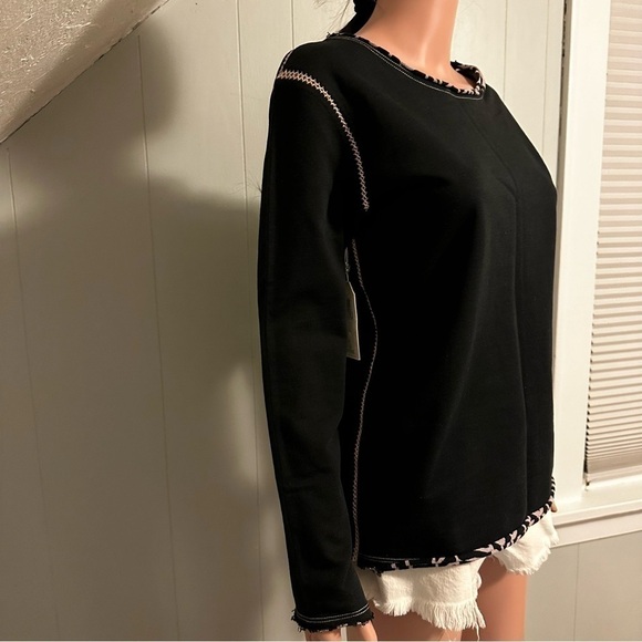 Maaji All Aboard Reversible Athleisure Sweater Black & Geometric Print Small - Picture 6 of 15